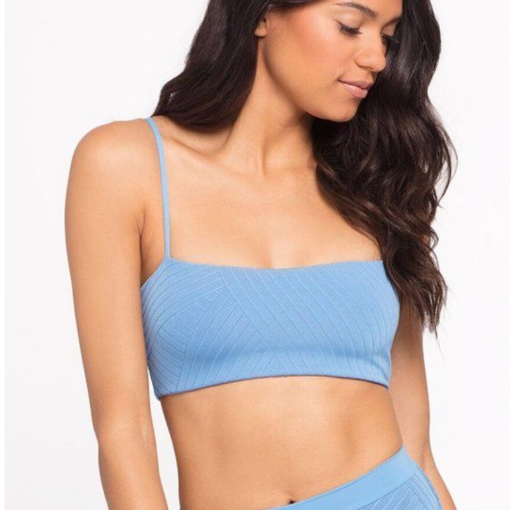 L*Space REBEL BANDEAU BIKINI TOP & BOTTOM - OCEAN BLUE